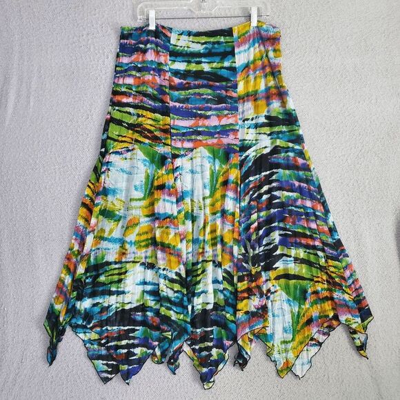 Alberto Makali Dresses & Skirts - ALBERTO MAKALI Women's Side Zip Multicolor Art To Wear Maxi Skirt 14